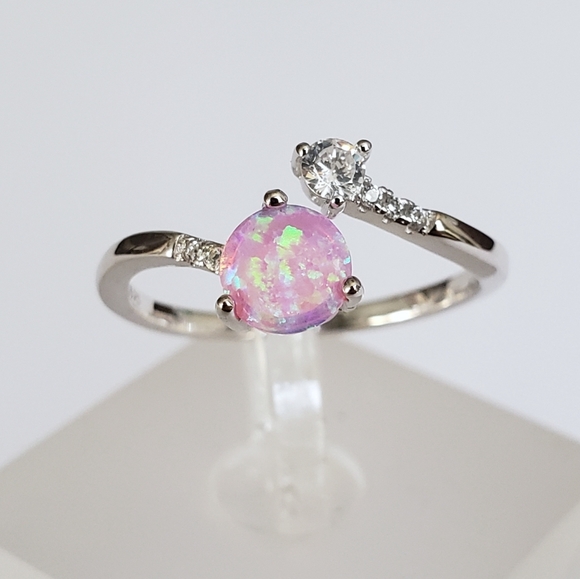 fstepka Jewelry - Sterling Silver Pink Opal Ring